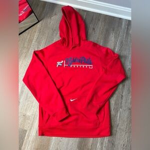 Nike Phillies Sweatshirt Hoodie Fightin Phils 2013 Baseball Red Blue Size M